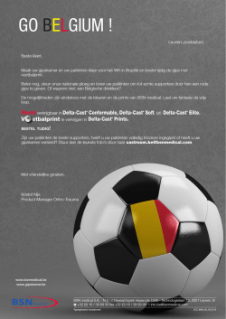 GO BELGIUM ! - BSN medical