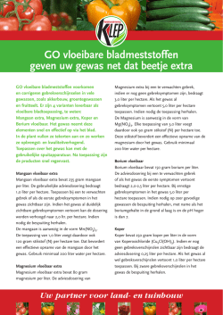 GO vloeibare bladmeststoffen geven uw gewas