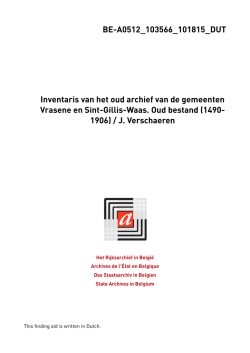 GO Vrasene-Sint-Gillis-Waas 0000 - Zoeken in het Rijksarchief in