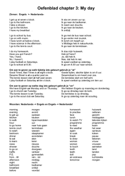Hoofdstuk 3 My day - Basisschool De Brug