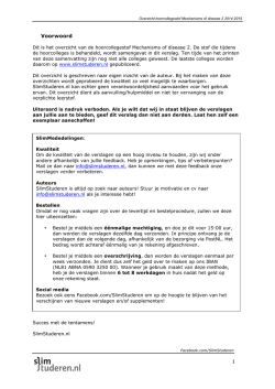Klik hier om de hoorcollegestof van Mechanisms of