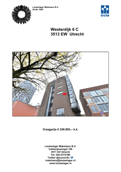 Westerdijk 6 C 3513 EW Utrecht