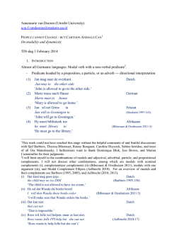 Handout modals TIN-dag 2014