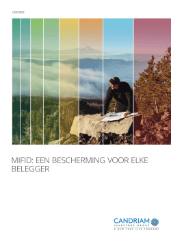 MIFID: EEN BESCHERMING VOOR ELKE BELEGGER