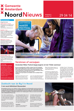 NoordNieuws van 29 april (PDF, 1 MB) - Stadsdeel Amsterdam