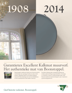 Garantietex Excellent Kalkmat muurverf. Het authentieke