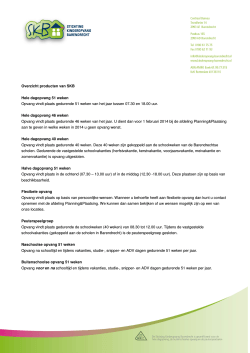 Productenoverzicht 2014 - Stichting Kinderopvang Barendrecht