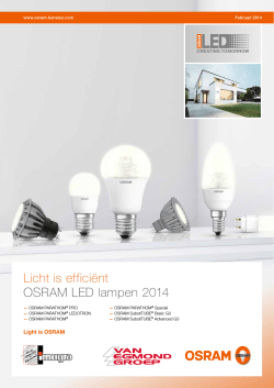 Licht is efficiënt OSRAM LED lampen 2014
