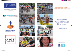 Sponsormogelijkheden - Profwielerronde Etten-Leur