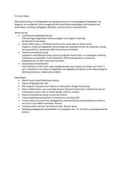Klik hier voor de cv van Janny Stoker