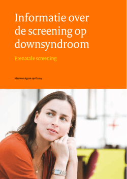 Informatie over screening op downsyndroom