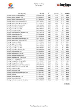 Prijslijst Teurlings 01-12-2014 Omschrijving EAN code VP excl.btw