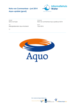 Nota van Commentaar – juni 2014 Aquo-update (groot)