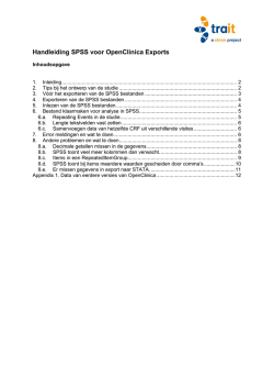 Handleiding OpenClinica &ndash; Zorgpad