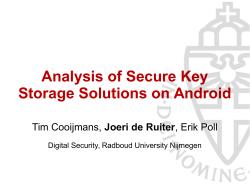 Analysis of Secure Key Storage Solutions on Android