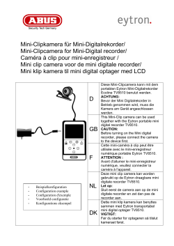 Mini-Clipkamera für Mini-Digitalrekorder/ Mini-Clipcamera for