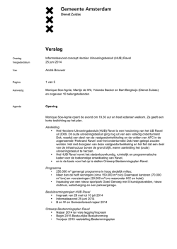 Verslag - Bewonersplatform Zuidas