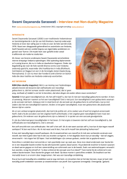 Interview met Swami Dayananda