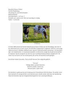Boerderij Hoeve Vrijlust Familie Rodenburg Woudweg 24, 3123 KB