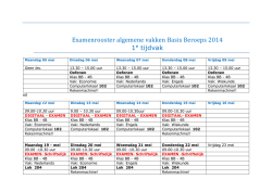 Examenrooster 2014 gecheckt en aangepast 14 maart