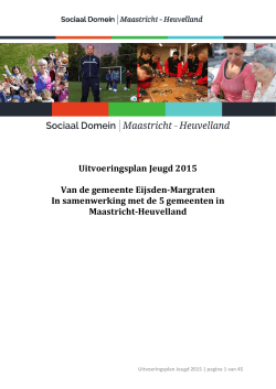 Uitvoeringsplan Jeugd 2015 Eijsden-Margraten