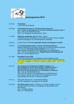 jaarprogramma 2014