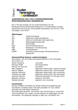 Jaarverslag 2013-2014 - Montessorischool Binnenstad