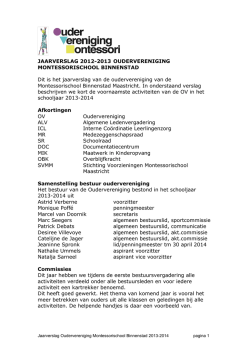 Jaarverslag 2013-2014 - Montessorischool Binnenstad