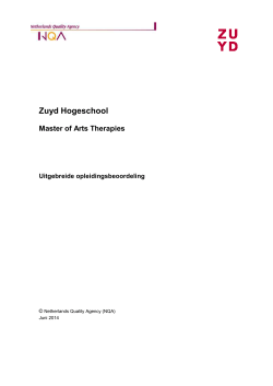003117 rapport Zuyd hbo-ma Master of Arts Therapies