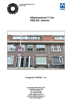 Albatrosstraat 11 bis 3582 ES Utrecht