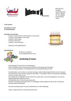 donderdag 27 maart.