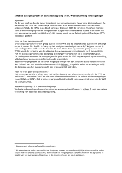 Infoblad overgangsrecht en bestandskoppeling ivm Wet hervorming