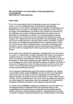 HET ONTWERPEN VAN SCENARIOS VOOR