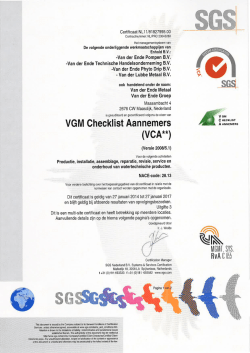 VCA certificaat 27-01-2014