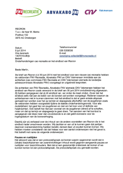 CW Vakmensen - FNV Recreatie
