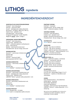 Ingrediëntenoverzicht PDF