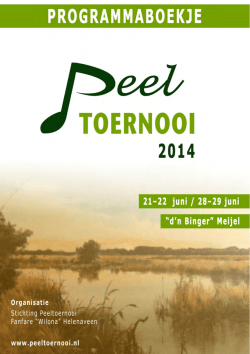 Programma - Peeltoernooi