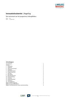 InnovatieAssistentie subsidieregeling