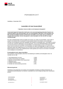 persbericht leaserijder wil meer keuzevrijheid