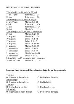 HET EVANGELIE IN DE DIENSTEN