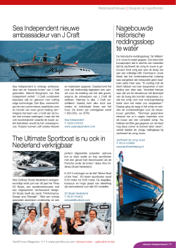 The Ultimate Sportboat is nu ook in Nederland