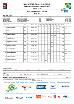 IAAF WORLD CHALLENGE 2014