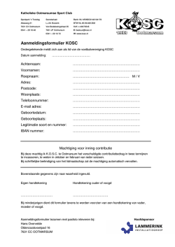 Download als  - Voetbalvereniging KOSC