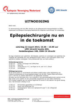 Programma van de dag - Epilepsie Vereniging Nederland