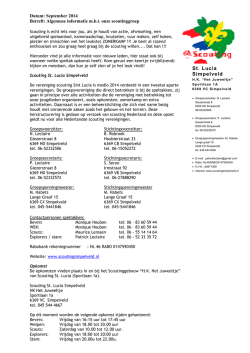 Informatiebrief nieuwe leden (met inschrijfformulier)