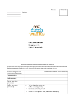 EatDutchWaffles bv Keyserswey 51 2201 CX Noordwijk