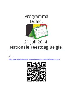 Programma Defile Nationale Feestdag 21 Juli 2014