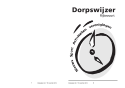 Dorpswijzer 19 november