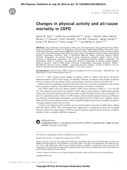 Changes in physical activity and all-cause mortality in COPD