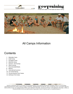 All Camps Information Contents